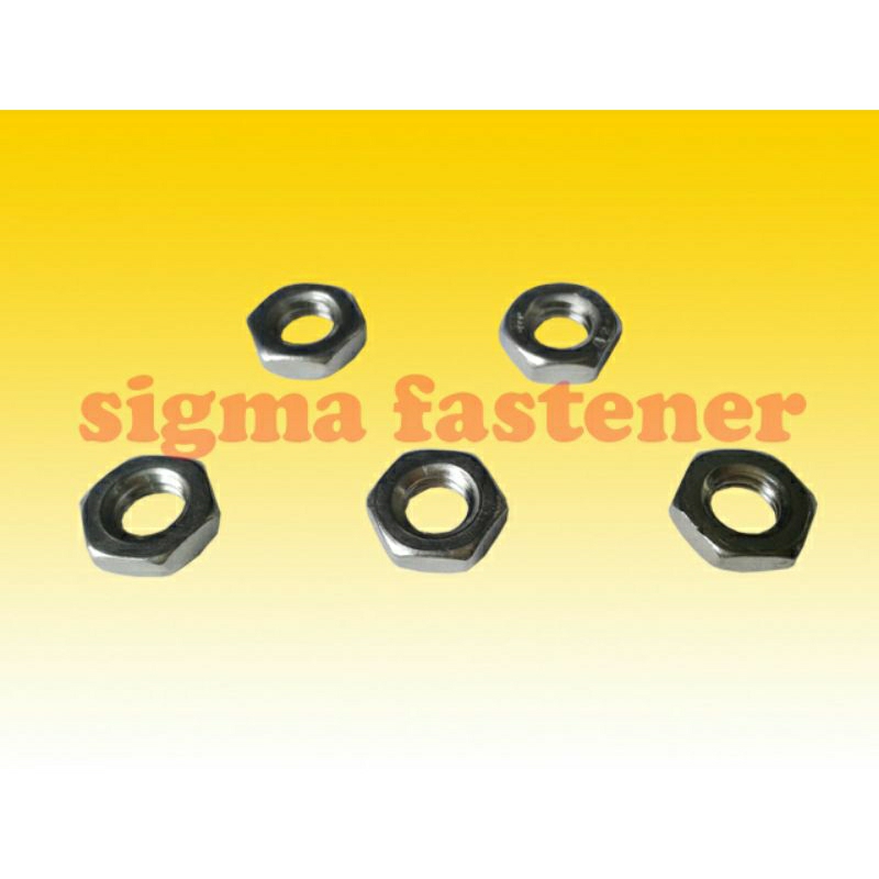 Jam Nut Mur Tipis Stainless M6