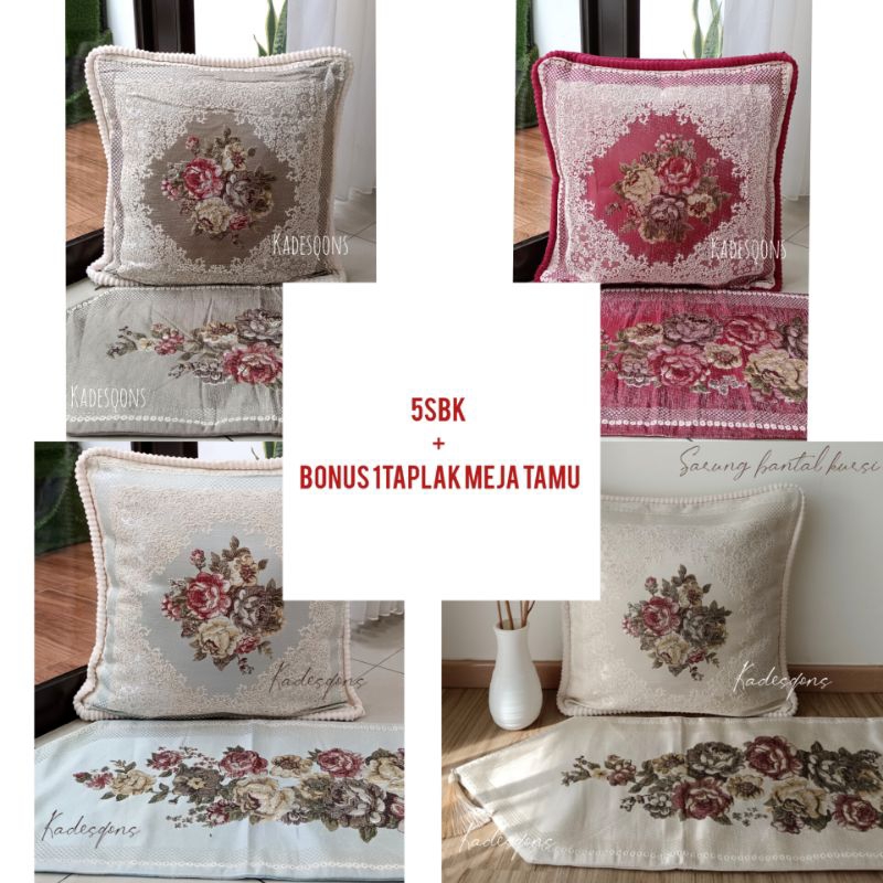 Sarban set meja tamu belgi import. sarung buffet nakas Taplak meja makan putih . perabot rumah aeste