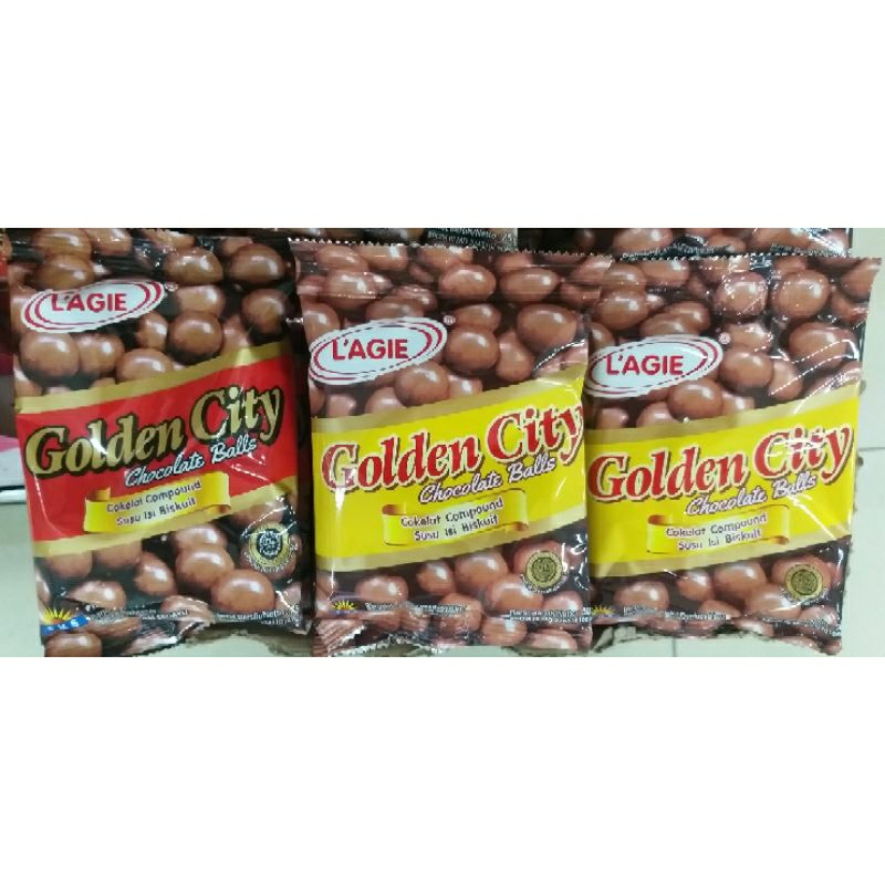 

KZ - lagie golden city coklat compound susu isi biskuit 50g & 75g