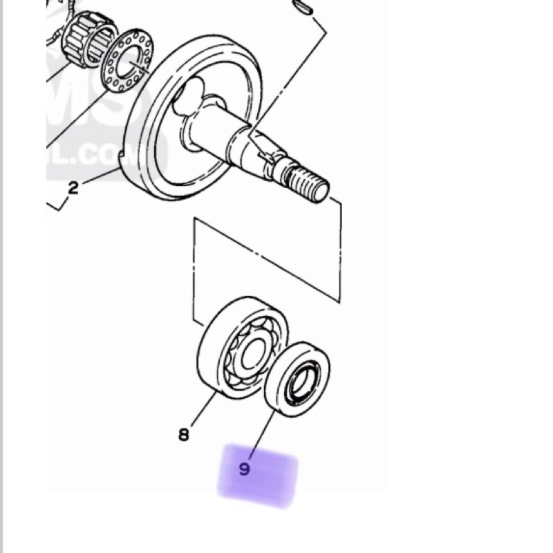 Seal sil kruk as kiri magnet yamaha l2g l2s ls3 l2 super l2sn yb100 nos skf