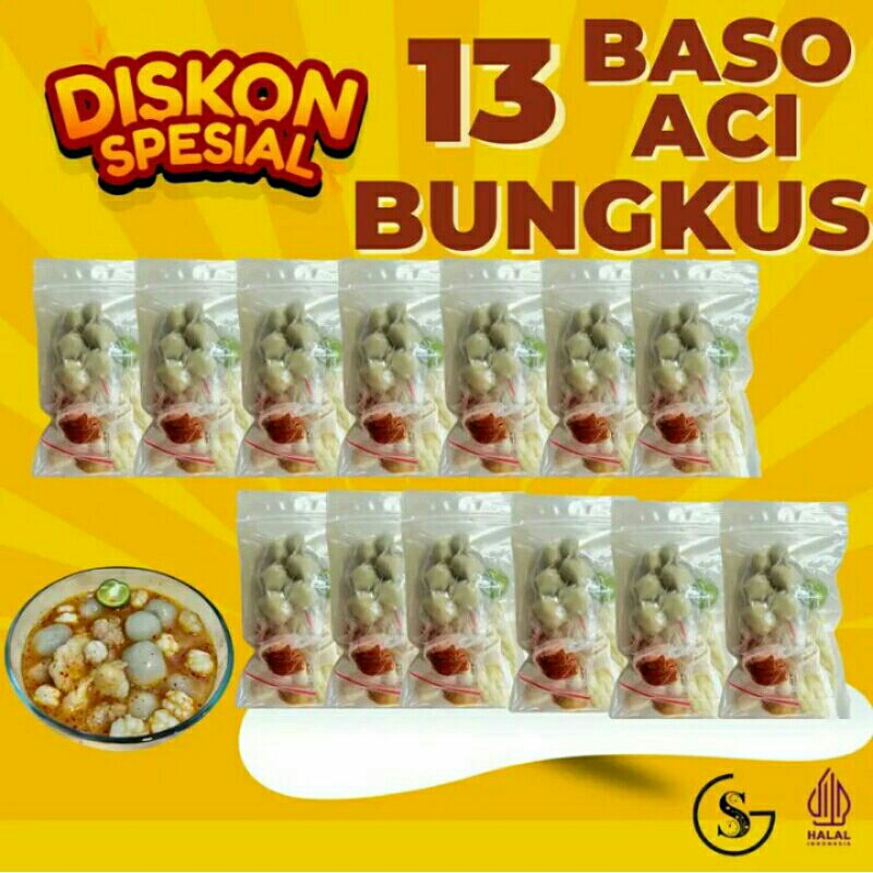 

IB booming paket baso aci 13 bungkus isi paling ekonomis instan mieayam kaldu food