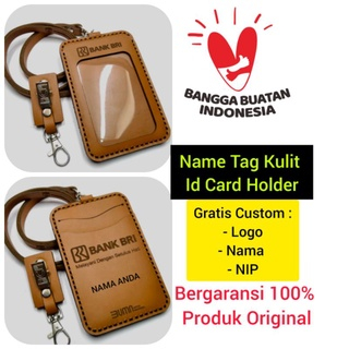 

Id Card Holder Kulit, Nametag kulit asli Sapi, Lanyard Kulit Bisa Custom Logo dan Nama, Name Tag Termurah