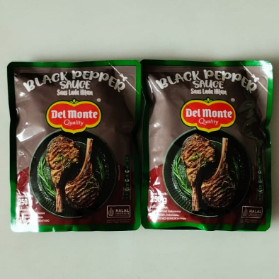 

Del Monte Saus Black Pepper Kemasan Pouch Netto 250 gram