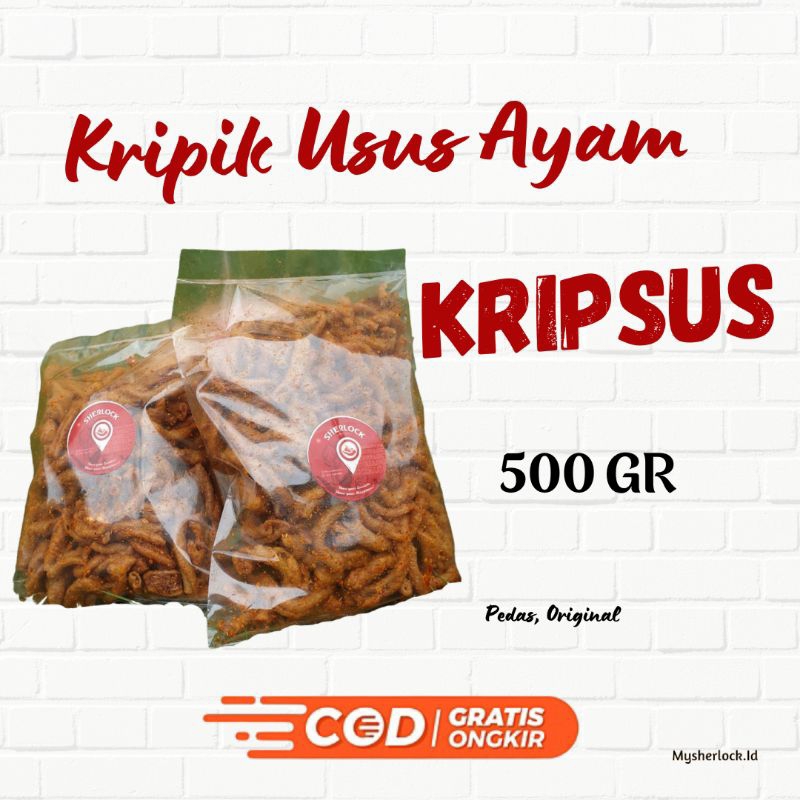 

Kripik Usus Ayam 500gr Kripsus Gurih Renyah Termurah