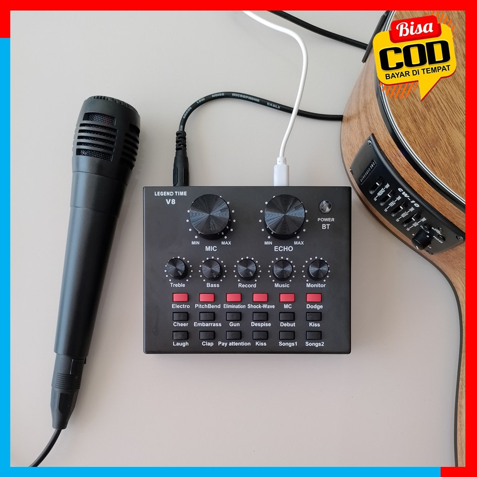 ALAT KARAOKE SATU PAKET Mixer mini mic MURAH KUALITAS BAGUS sondcad  Soundcard Broadcast Microphone 