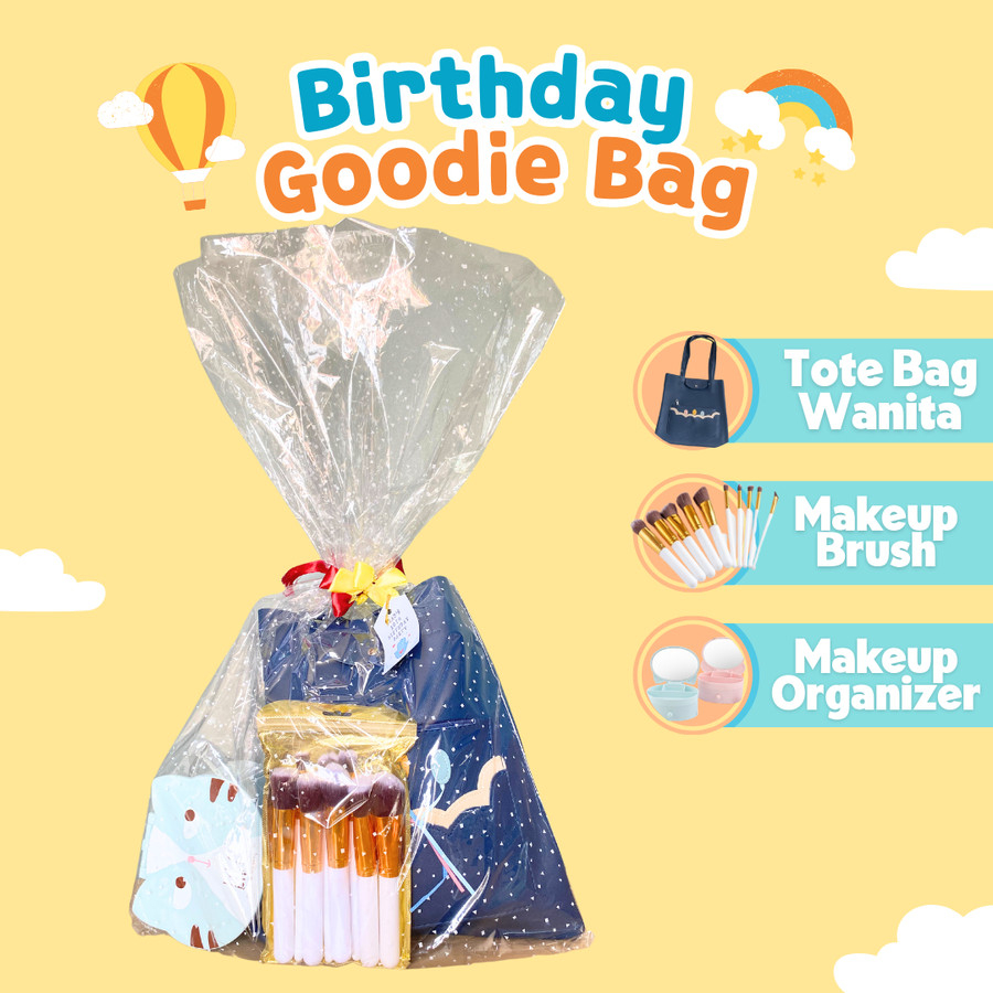 

HARUMI Birthday Goodie Bag MAE Paket Bingkisan Ulang Tahun Hadiah Set, ultah, graduation, Annivesary, make up set, fashion, brush, kaca, tas tren, alat kecantikan set, bisnis gift, wedding gift, hampers, tote bag, miror simple, souvenir