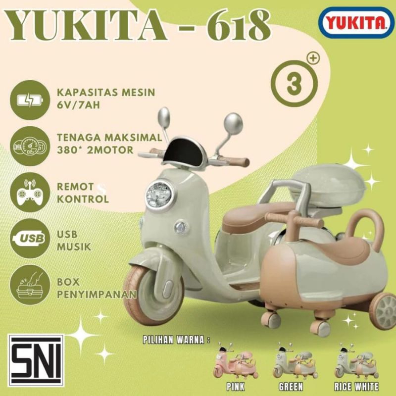 Motor aki anak Yukita 618 Yukita-618 Gandengan