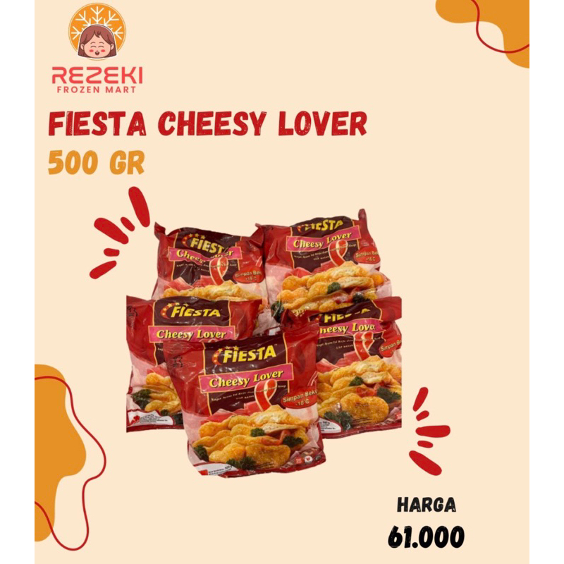 

Fiesta Cheesy Lover | Naget Ayam Isi Keju | Frozen Food Murah