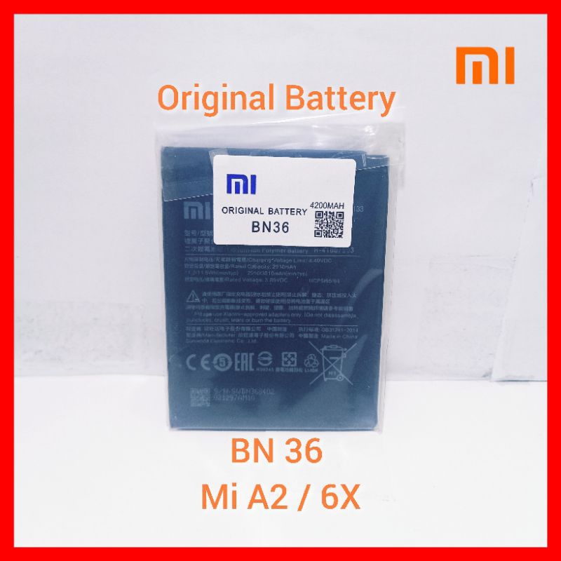 Baterai Xiaomi Mi A2 BN36 Original Baterai BN36 Ori