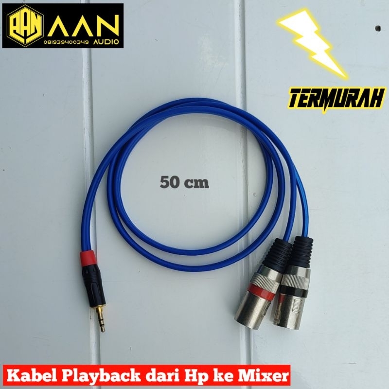 kabel jack mini 3.5 ke xlr/canon kabel playback dari hp ke mixer murah