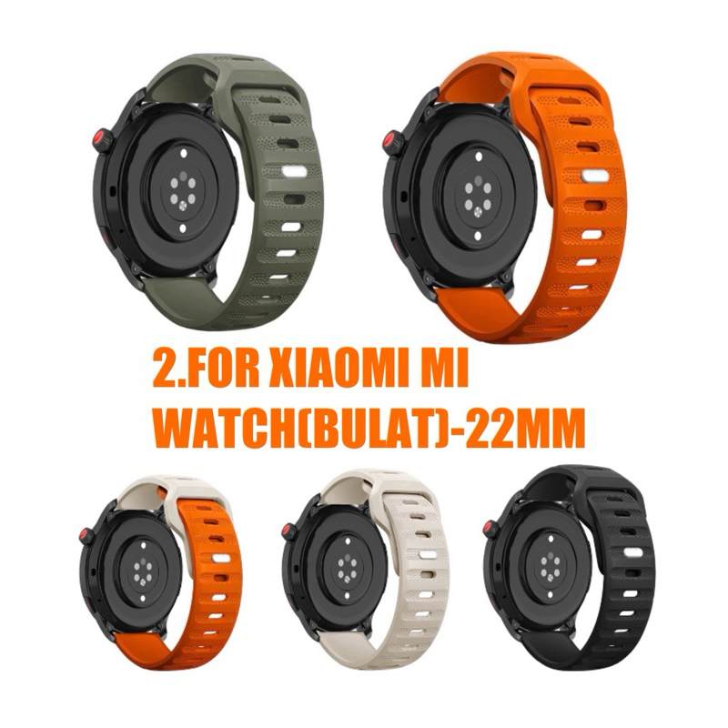 Starp/Tali Jam Smartwatch For Xiaomi Mi Watch(Bulat)- 22mm Silicone