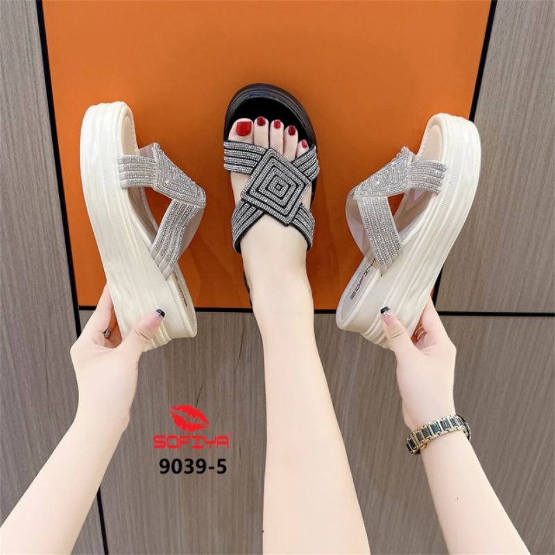 SANDAL WEDGES WANITA IMPOR ORI SOFIYA 9039-5