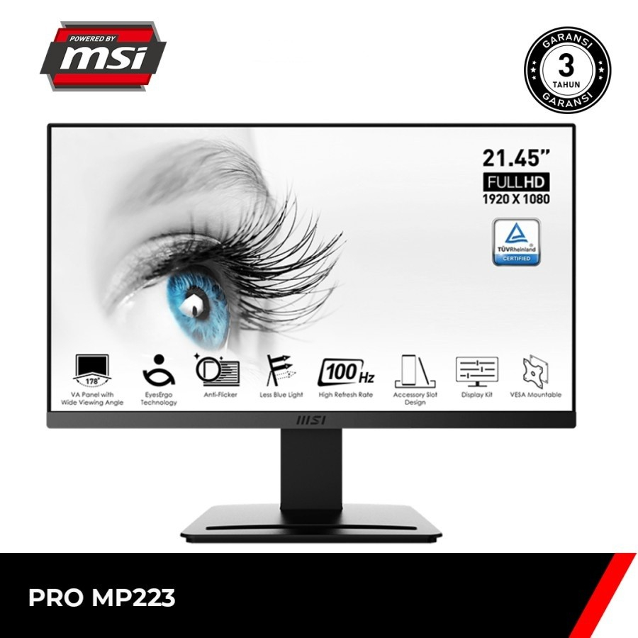 Monitor MSI LED 22" PRO MP223 BUSINESS PRODUCTIVITY [1080p, 100Hz]