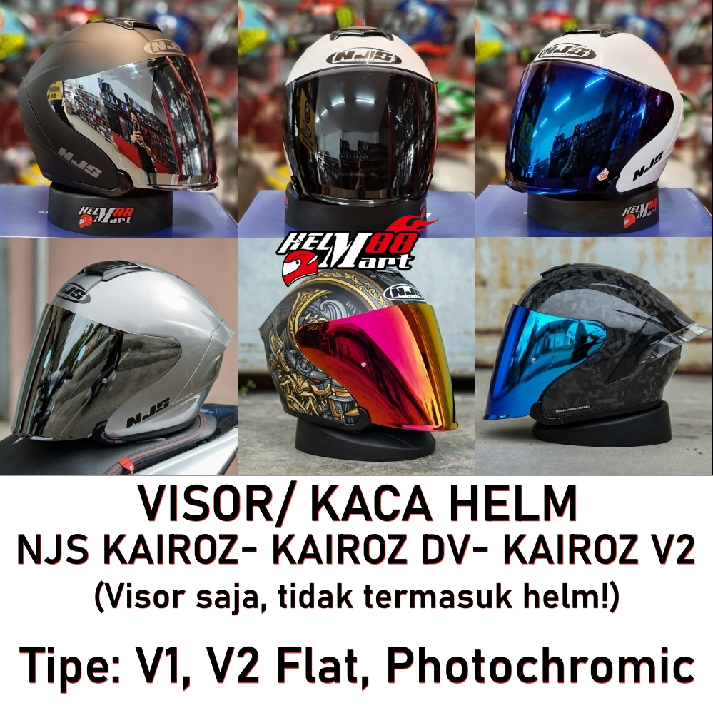 Visor NJS KAIROZ V1 V2 - Kaca Helm NJS Kairoz Visor Kairoz ORIGINAL Kaca NJS Visor Kairoz