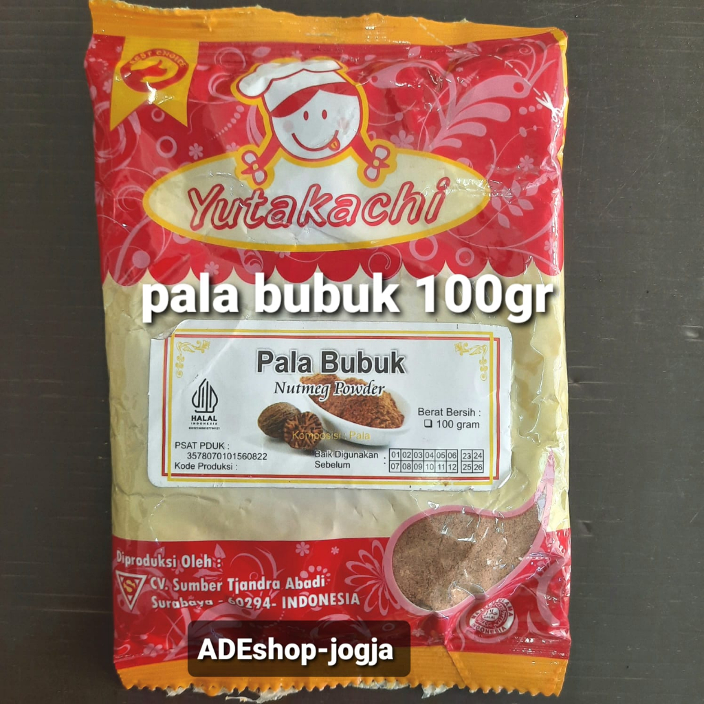 

Pala Bubuk 100 Gram Yutakachi ground nutmeg powder rempah bumbu dapur