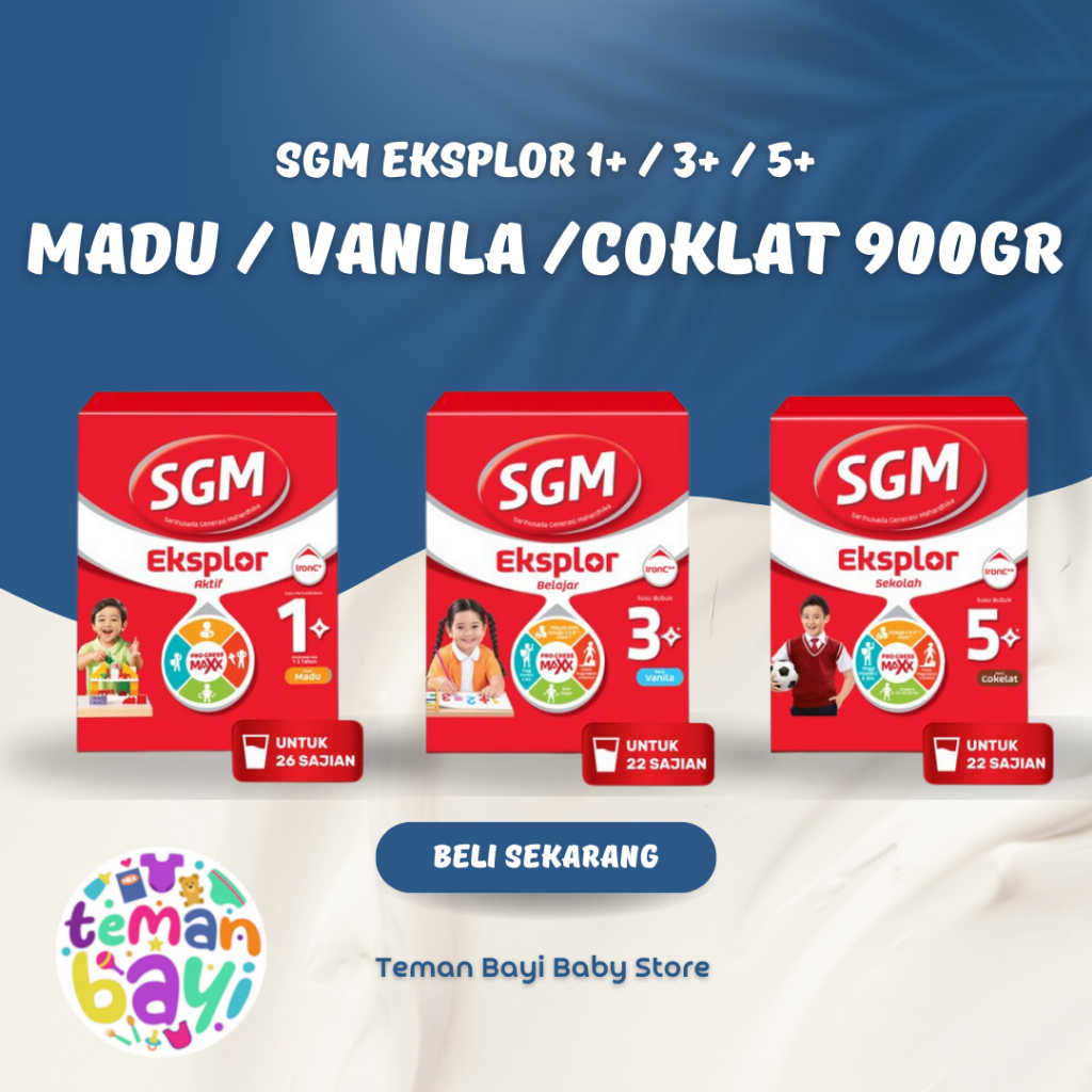 SGM EKSPLOR 1+ 3+ 5+ MADU VANILA COKLAT 900GR
