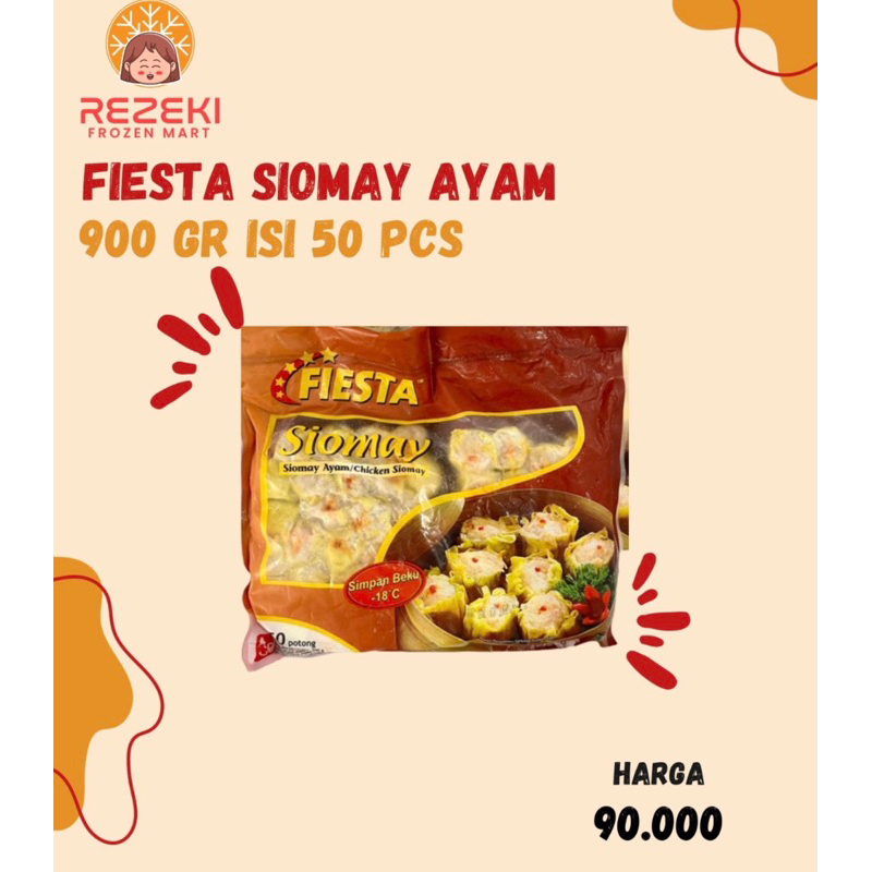 

Fiesta Siomay Ayam 900 Gr | Chicken Siomay Isi 50 Pcs | Frozen Food Murah