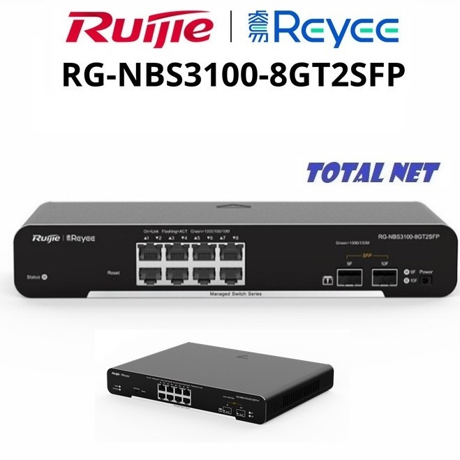 Ruijie RG-NBS3100-8GT2SFP-V2 8-Port Gigabit 2SFP Cloud Managed Switch NBS3100