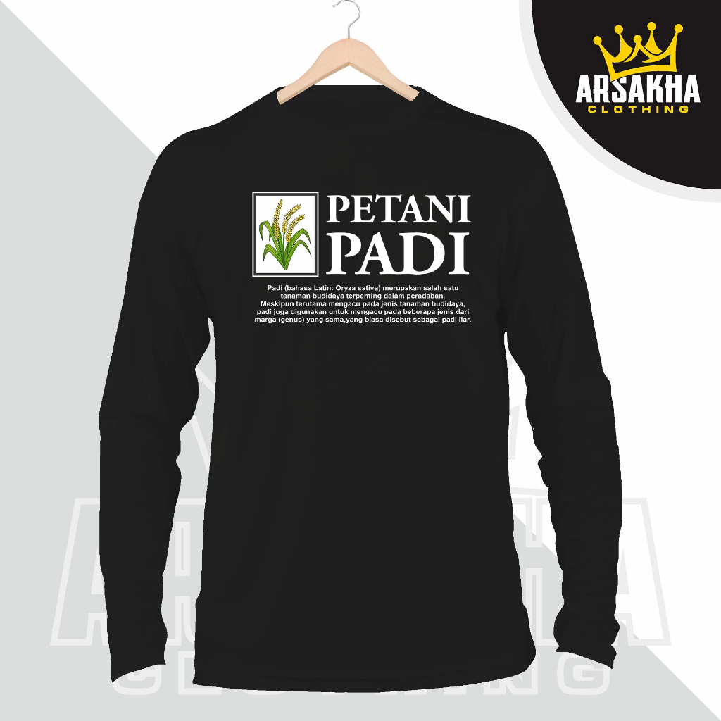 Kaos Lengan Panjang Petani Muda Petani Padi Sejarah Baju kaos Distro Baju Distro Katun Combed 30s by