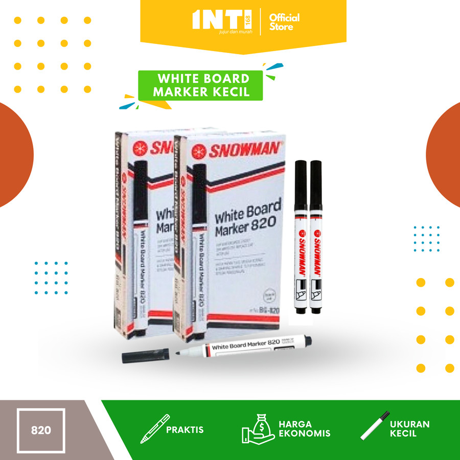 

Spidol SNOWMAN whiteboard BG-820 Hitam