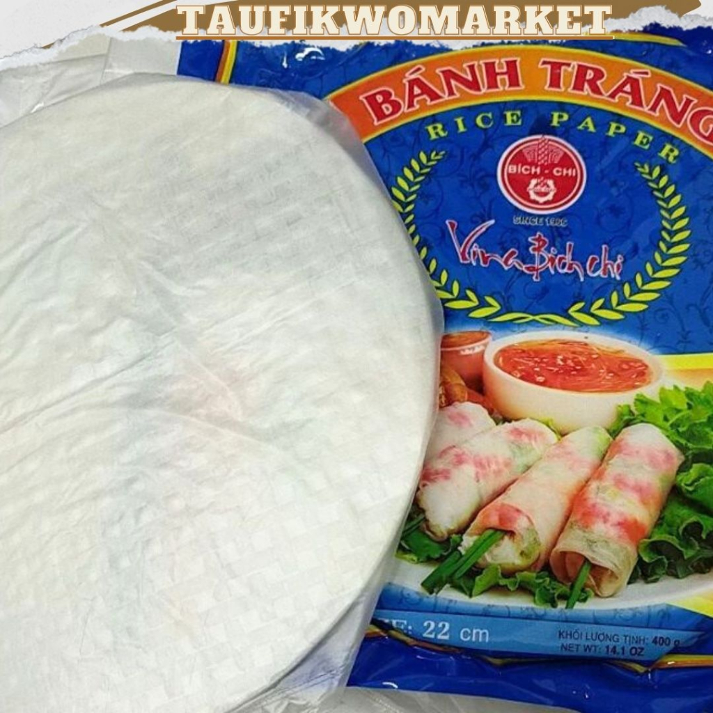 RICE PAPER||RICE PAPER HALAL||RICE PAPER ROLL||LUMPIA VIETNAM|Rice Paper|| 22 cm isi 5 lembar Kulit 