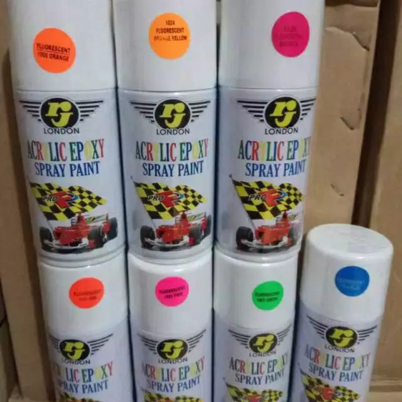 RJ LONDON cat semprot RJ London 150cc warna nyala stabilo