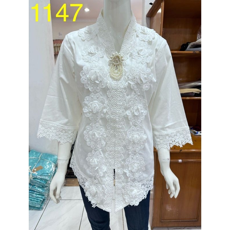 kebaya encim alexuez bros putih 1147