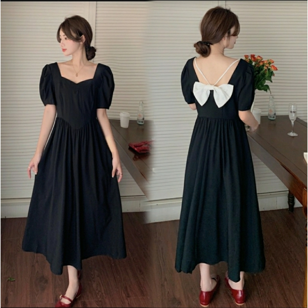 { THABI } DRESS PITO / DRESS KOREA / DRESS WANITA / DRES WANITA / LONG DRESS KOREA / DRES MURAH / DR