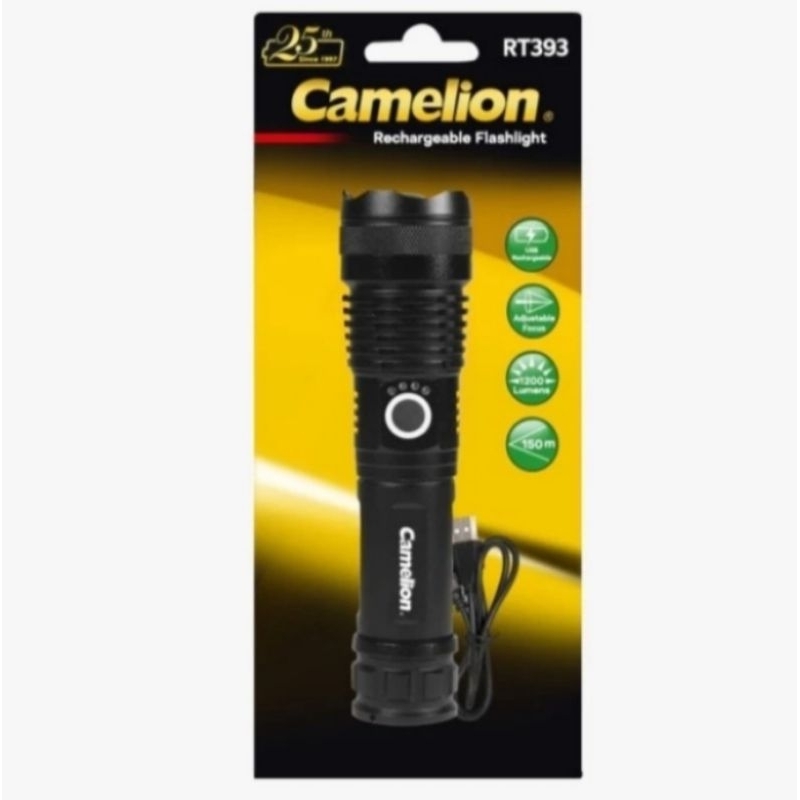 CAMELION RECHARGEABLE FLASHLIGHT RT 393/ SENTER CAS LED
