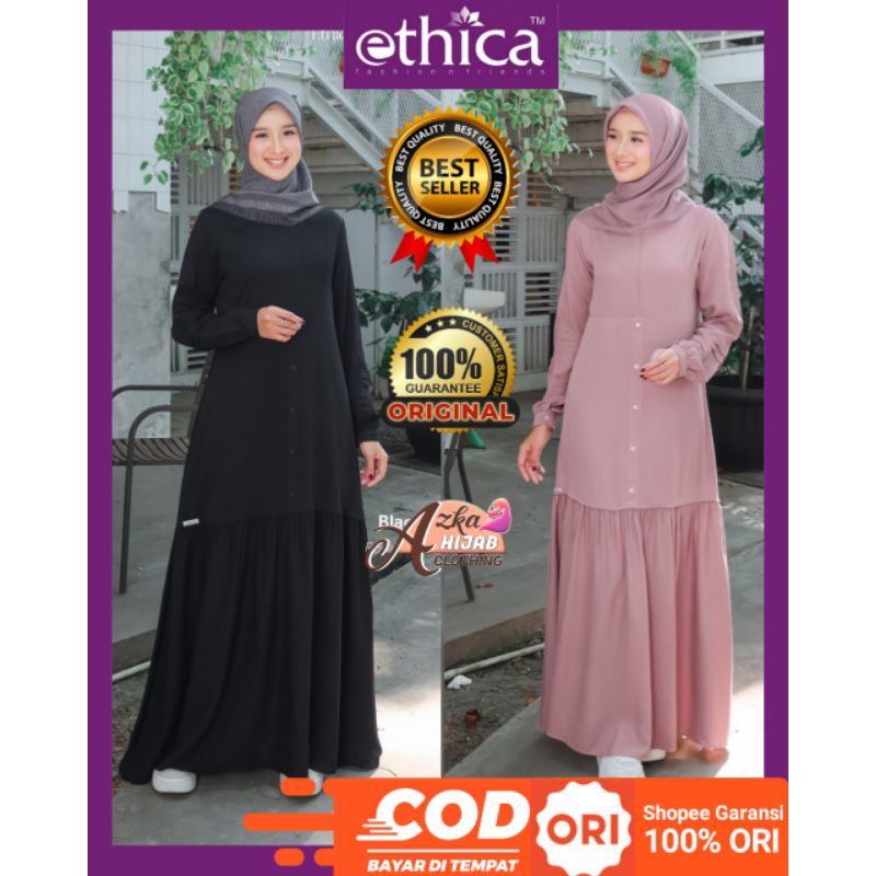 GAMIS ETHICA HANAMI 12 ORIGINAL / BAJU GAMIS TERBARU 2024 /  GAMIS SIMPEL ELEGAN / GAMIS MODERN / DR