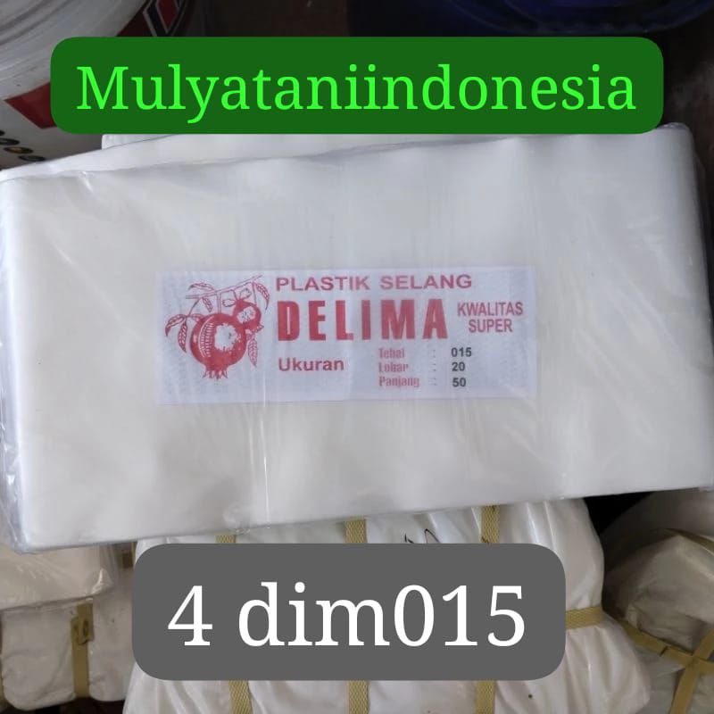 selang plastik 4"  4 dim 0.15 delima bening/putih/selang sawah