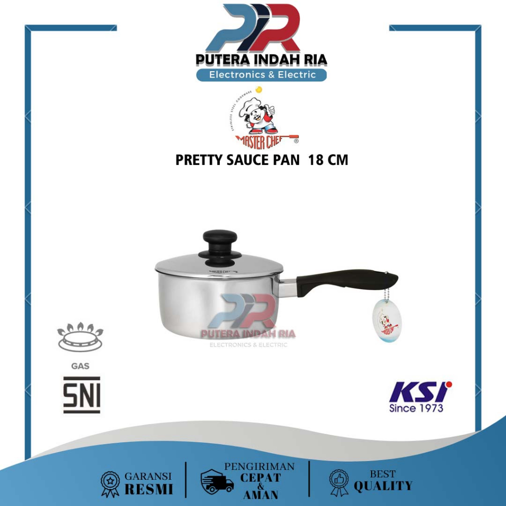Panci Chefina Master Chef Pretty Panci Stainless Sauce Pan 18 cm