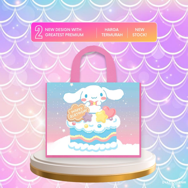 

Tas Ultah Cinnamoroll Goodiebag Kado Hampers Ulang Tahun