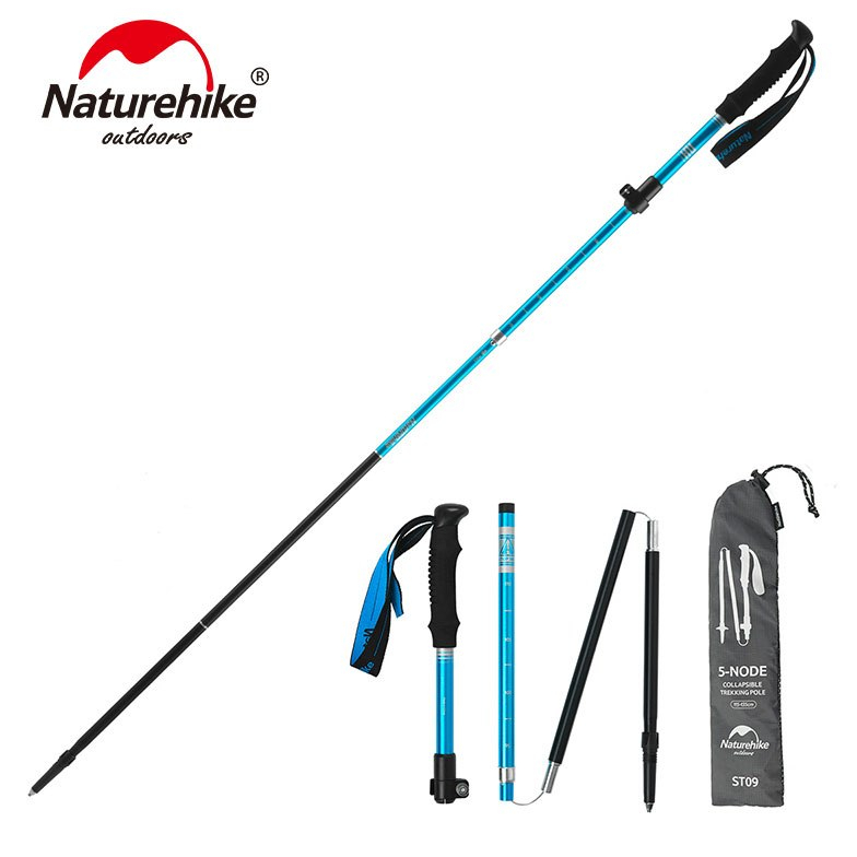 TREKKING POLE LIPAT NATUREHIKE ST09 5 NODES NH17D009-Z - ALUMINIUM ALLOY