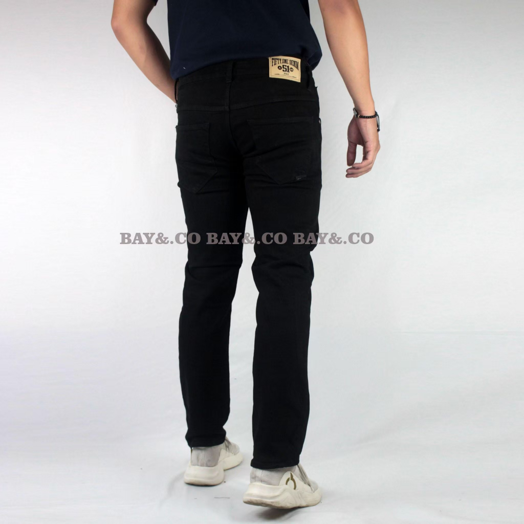 CELANA JEANS DENIM PANJANG POLOS PRIA DEWASA/CELANA COWOK SKINY ORIGINAL FIFTEEN DENIM & FIFTY ONE