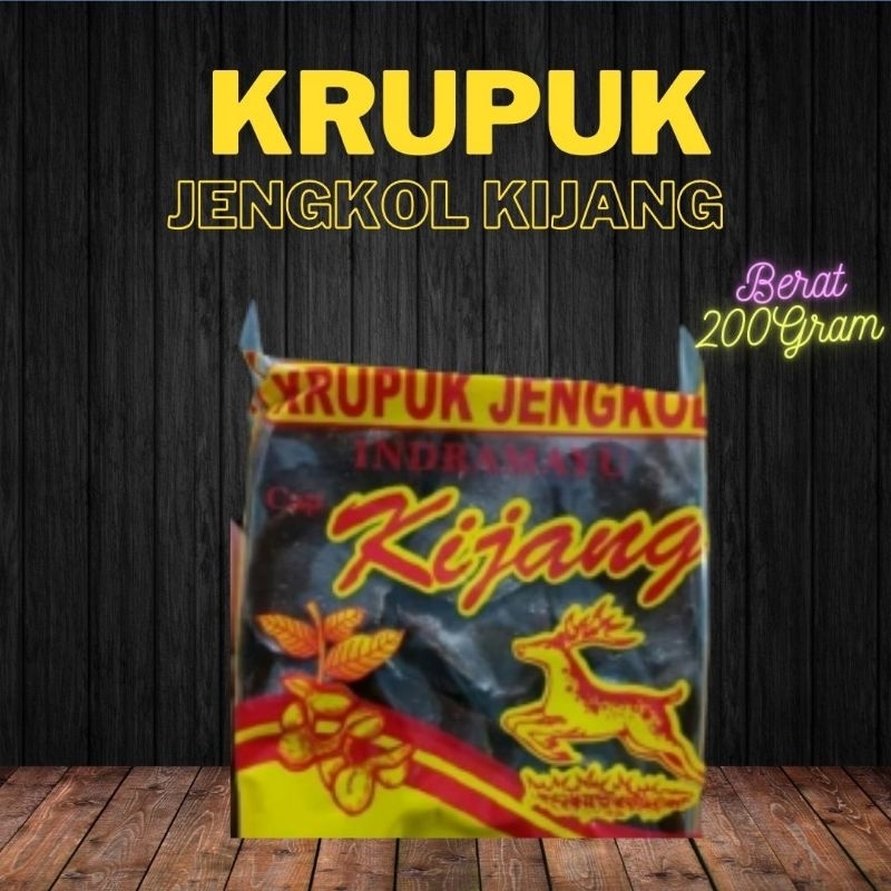 Krupuk jengkol mentah kemasan 200gr cap kijang kerupuk jengki mentah premium enak jengkol crackers