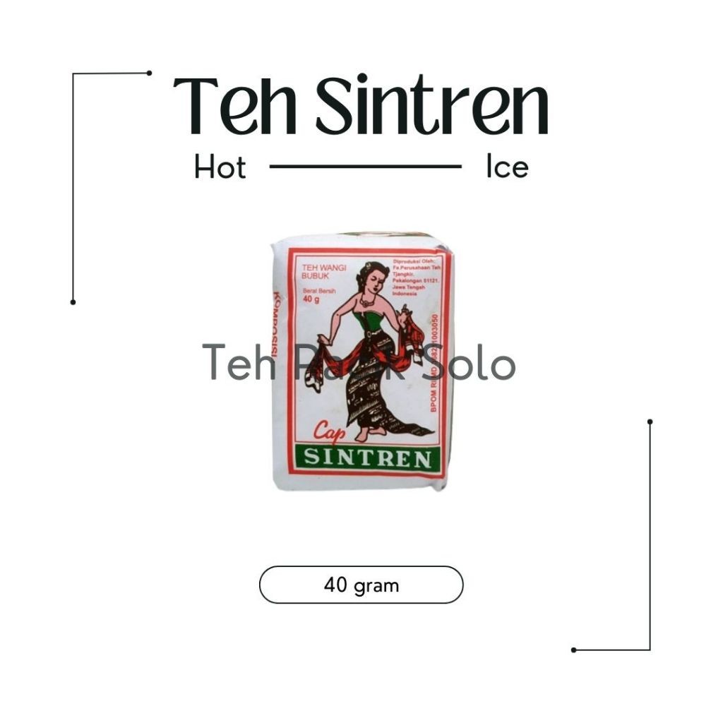 

Teh Sintren 1 pack/press isi 10 pcs (40gram) teh khas Solo