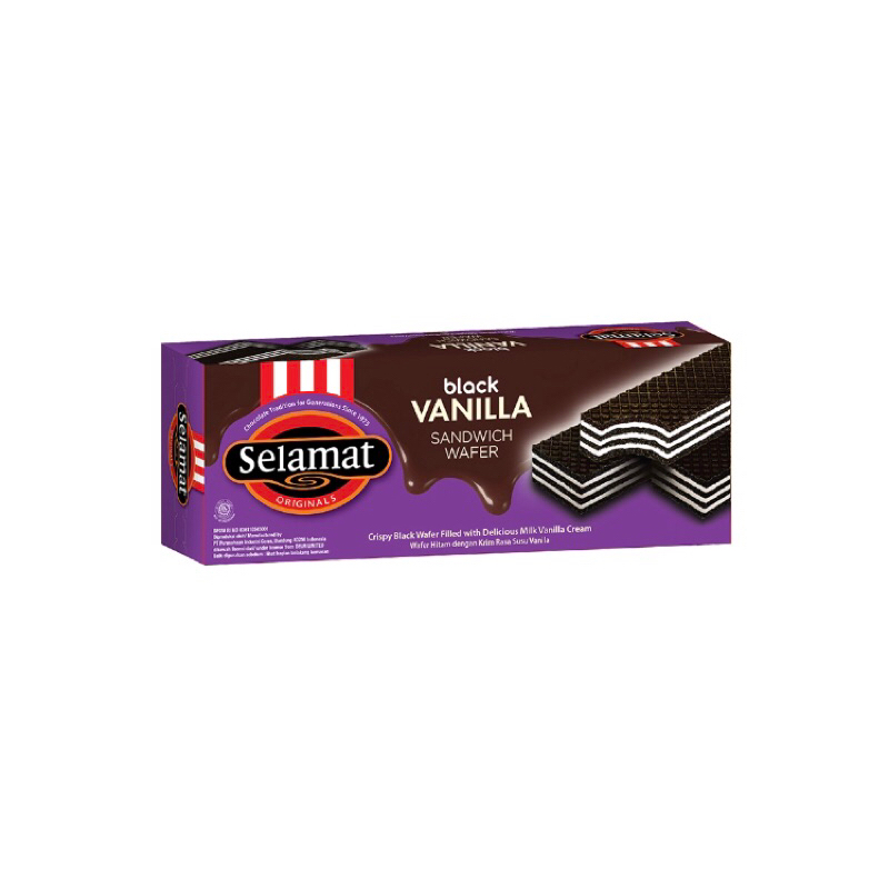 

Wafer selamat 145g double chocolate black vanilla