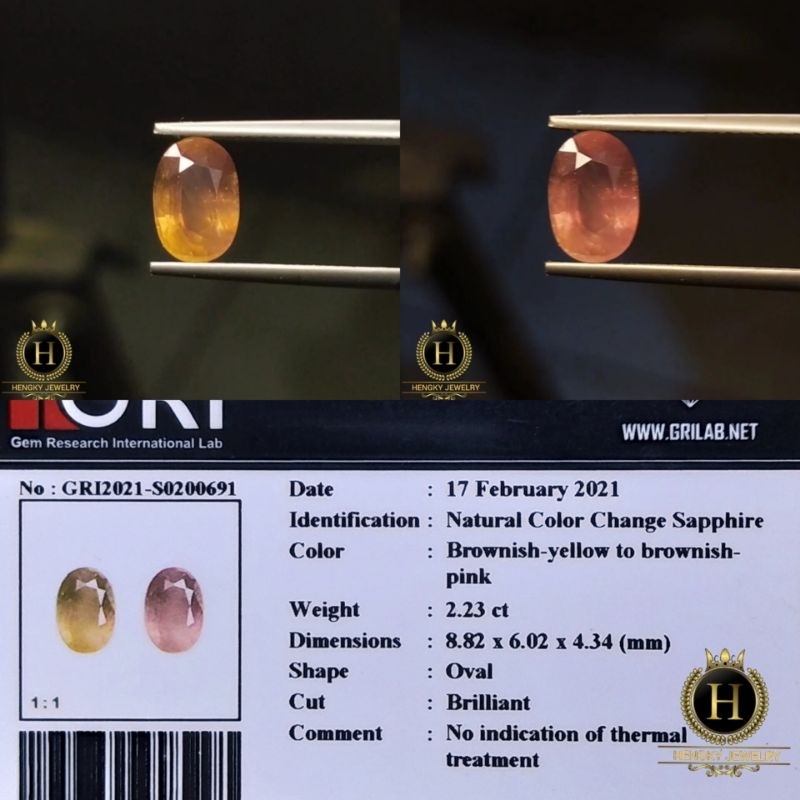 Batu Color Change sapphire Madagascar No Heat