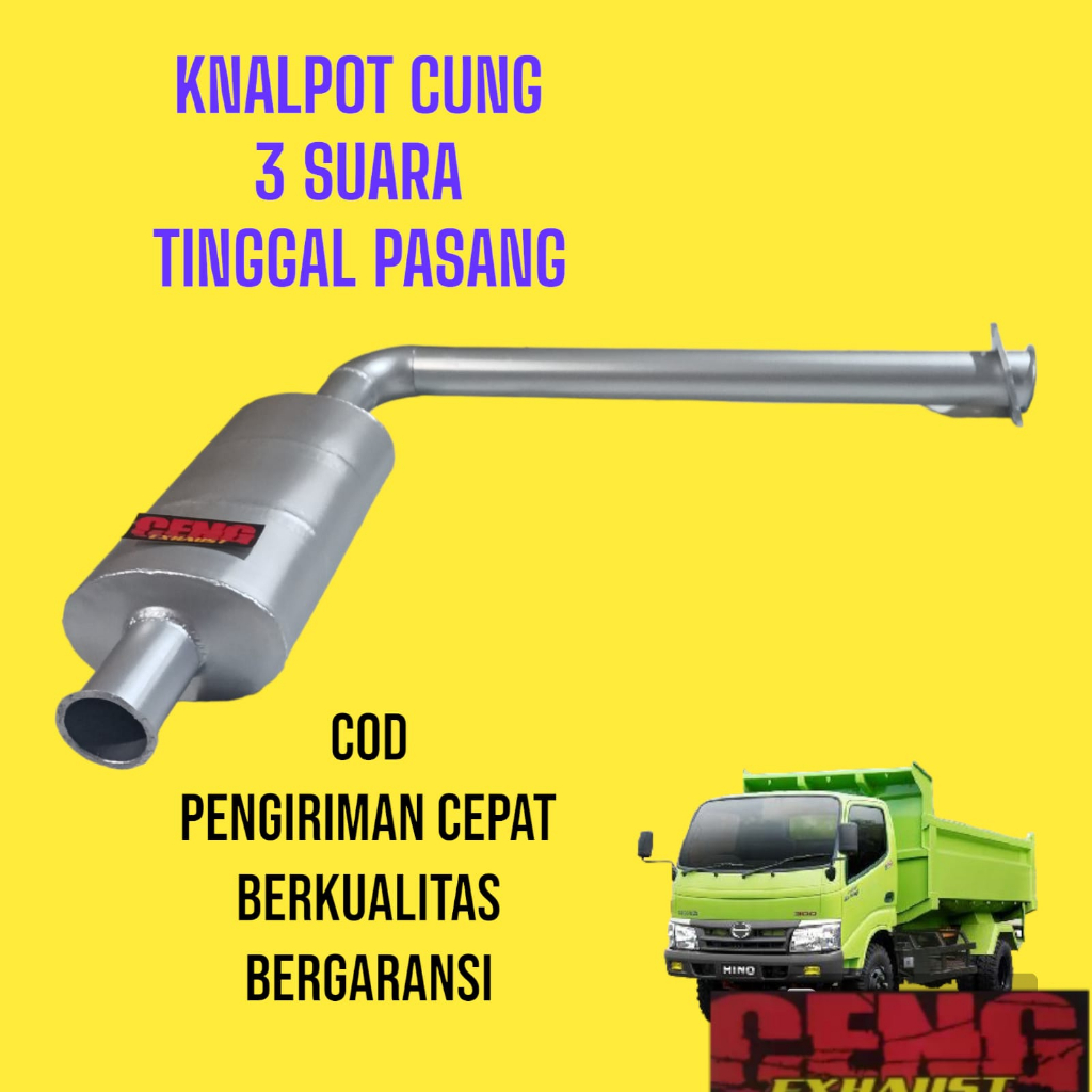 Knalpot cung 3 suara tinggal pasang truk