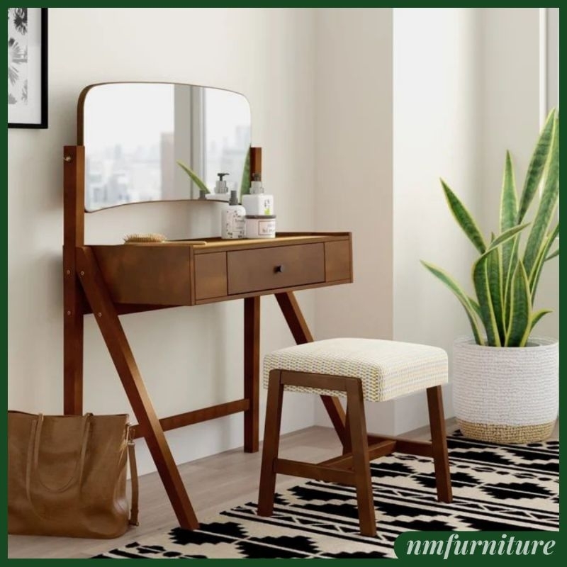 Meja rias kayu jati meja rias minimalis modern