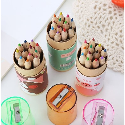 

Pensil Warna Karakter 12 IN 1 + Serutan - Pensil Color Pencils Quality