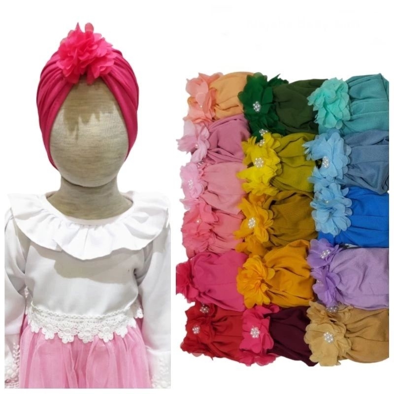 Turban Bayi Bunga mekar Ciput anak Branded