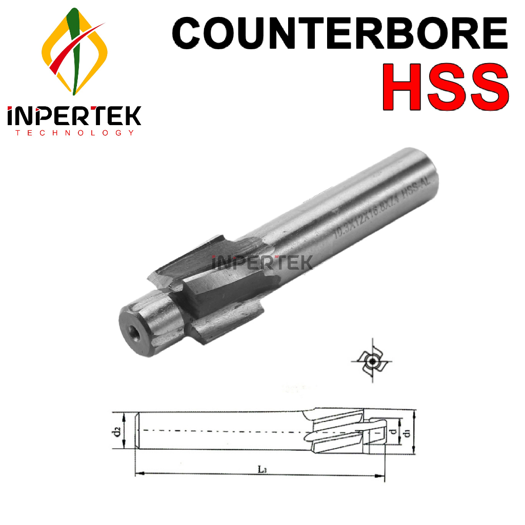 Counterbore M8 HSS Counter Bor Step 8.2 Conter Kepala Baut Counterbor M 8