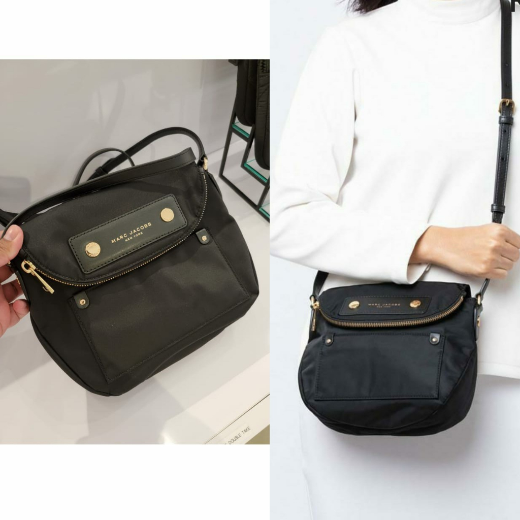 Tas Wanita Branded Marcc Jacobss MJ Preppy Nylon Small Crossbody Black 100% Original