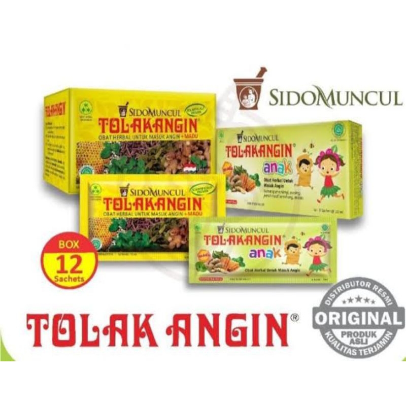 Tolak Angin Sidomuncul Tolak Angin Dewasa Tolak Angin Anak 1 box isi 12 sachet