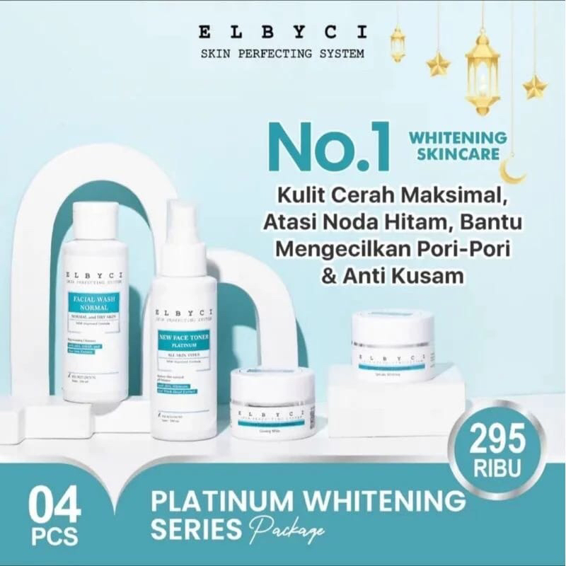 ELBYCI SKINCARE PAKET PLATINUM ( SKINCARE PERAWATAN KULIT WAJAH | PENCERAH WAJAH | PEMUTIH WAJAH | B