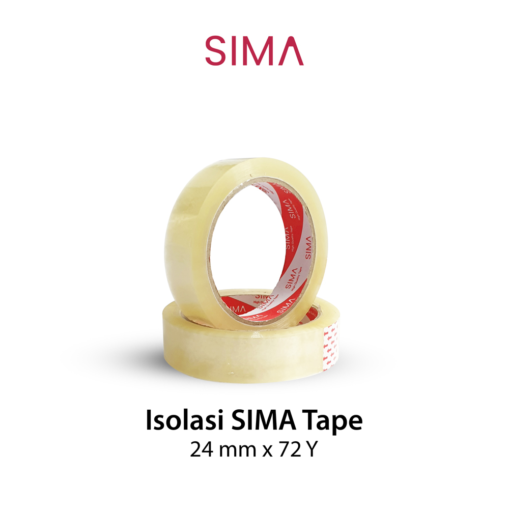 

ISOLASI SIMA 24 mm x 72 Yards Bening Selotip 1 Inch Lakban OPP Perekat Slasiban