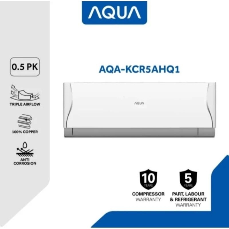 AC Aqua 1/2pk AQA-KR5AHQ AC Split Aqua 1/2pk +Pasang TURBO COLL
