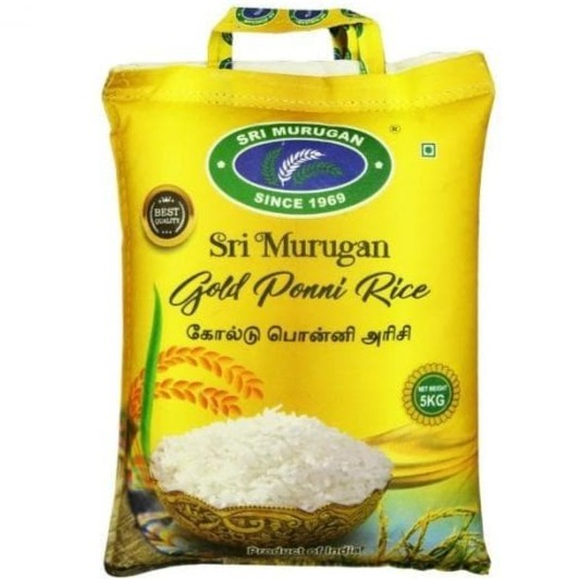

UDHAYAM PONNI RICE GOLD SRIMURUGAN 5 KG /Beras untuk Diabetes dan Diet